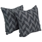 Blazing Needles Square Polyester Jacquard Throw Pillows, 17", Gannawls Paveme 2 Count