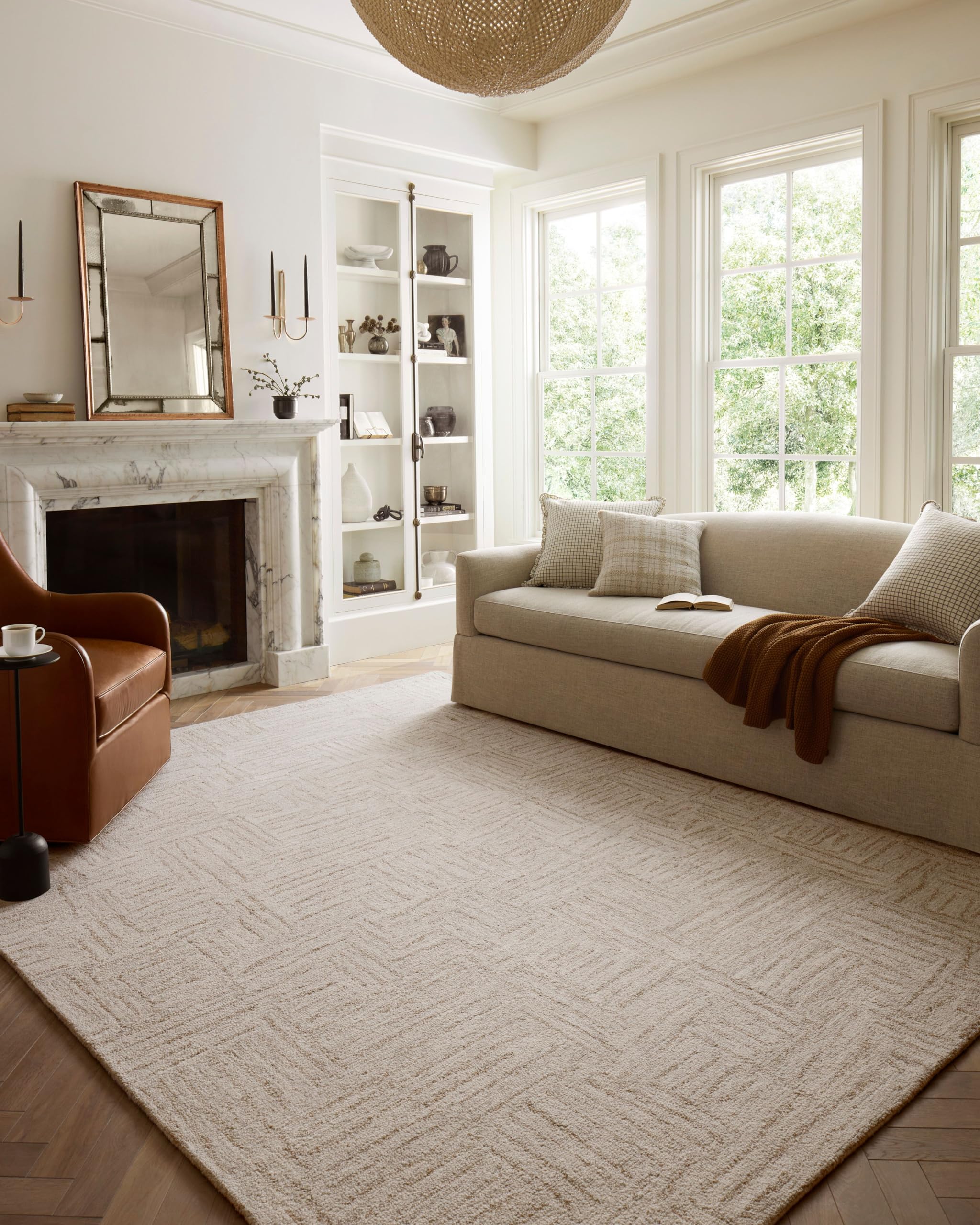 Loloi Chris Loves Julia x Polly Smoke/Sand 2'-6'' x 7'-6'' Runner Rug