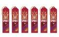 Beistle Spirit Award Ribbons, 2 by 8-Inch, Multicolor, 6-Pack
