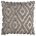 Rizzy Home | T10825 | Poly Fill Decorative Pillow | 20"x20" Gray/Brown/Neutral Geometric