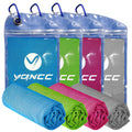 YQXCC 4 Pack Cooling Towels (40x12) Cool Towel, Cold Towel, Microfiber Soft Breathable Chilly Ice Towel for Sport, Yoga, Golf, G