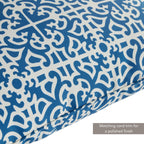 Greendale Home Fashions Outdoor Deep Seat Cushion, 2-Piece Set, Azure
