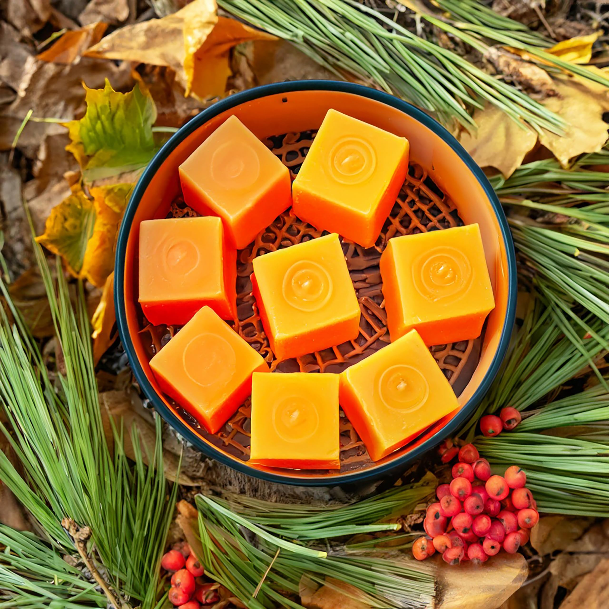Candlecopia Autumn Woods Strongly Scented Hand Poured Vegan Wax Melts, 12 Scented Wax Cubes, 6.4 Ounces In 2 X 6-Packs
