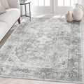 MUJOO 5x7 Area Rugs Washable Grey Rug for Living Room Bedroom Large Non Slip Carpet Boho Throw Rugs for Bedside Laundry Dining R