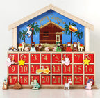 Brubaker Reusable Wooden Advent Calendar To Fill - Bethlehem With 24 Doors - Diy Christmas Calendar 13.58 X 12.60 X 2.36 Inches