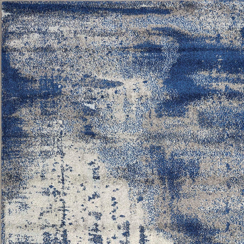 HomeRoots 99' X 122' Ice Blue Polypropylene Rug