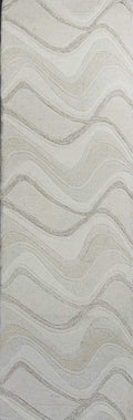 HomeRoots Decor 2'3-inch x 7'6-inch Runner Wool Ivory Area Rug