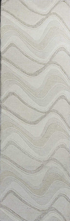 HomeRoots Decor 2'3-inch x 7'6-inch Runner Wool Ivory Area Rug