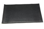 Indoor/Outdoor Hose-Wash Ribbed Design Non-Slip Rubber 2X3 Modern Entryway Mat For Entryway, Patio, Backyard, Garage, 24' X 36', Black Ribbed