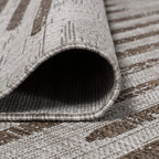 Jonathan Y Smb124A-28 Zolak Berber Stripe Geometric Indoor Outdoor Area-Rug Bohemian Contemporary Easy-Cleaning Bedroom Kitchen Backyard Patio Non Shedding, 2 X 8, Beige/Brown
