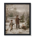 Poster Master Vintage Country Christmas Painting Poster - Retro Winter Print - Forest Art - Holiday Art - Gift for Men & Women -