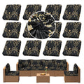 SUKAIKEQA Outdoor Cushion Covers Set,12PCS Patio Furniture Couch Seat Slipcovers, Replacement for Sofa Sectional Chair(Cover Onl