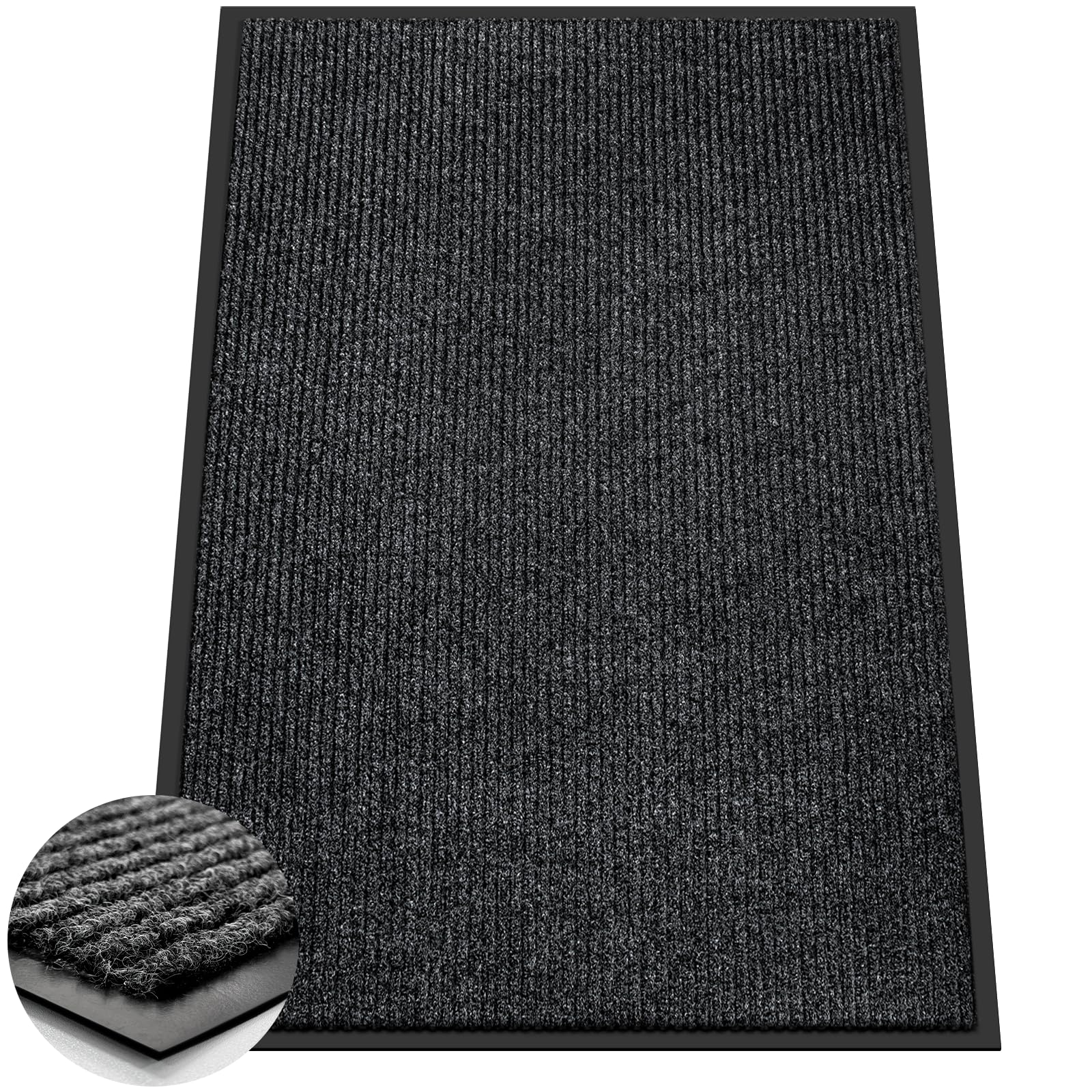 Azadx 4'X6' Front Door Mat Heavy Duty Indoor Outdoor Door Mat Non-Slip Backing Doormat For Entryway Stain And Fade Resistant Com
