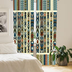 Ambesonne Bohemian Curtains, Modern Ethnic Themed Ornaments With Southwestern Inspirations, Window Treatments 2 Panel Set For Li