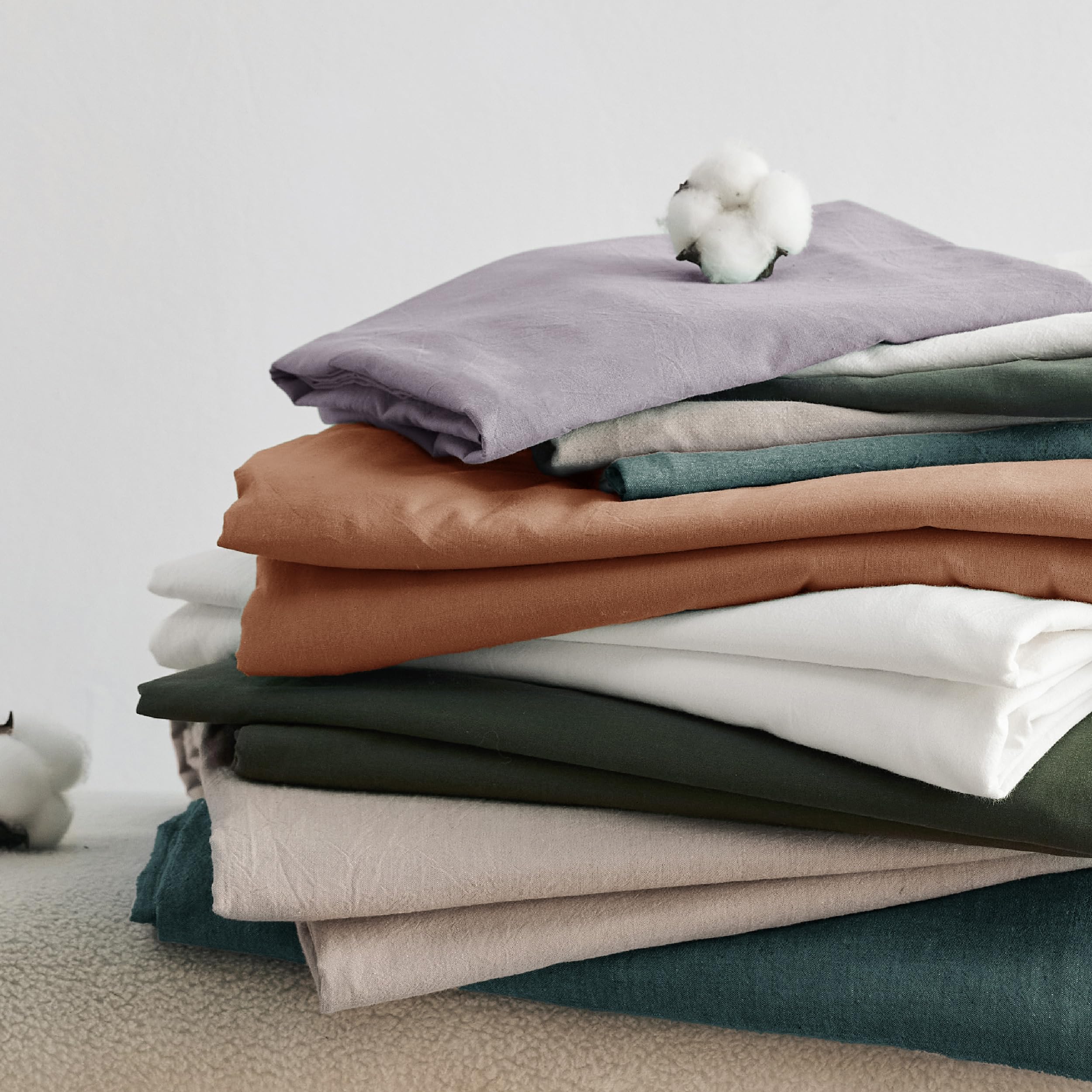 Bedsure 100% Washed Cotton Duvet Cover Full Size - Beige Minimalist Cotton Duvet Cover Set Linen Like - 3 Pieces Gentlesoft™ Plain Simple Bedding Set With 2 Pillow Shams (Beige, Full, 80'X90')