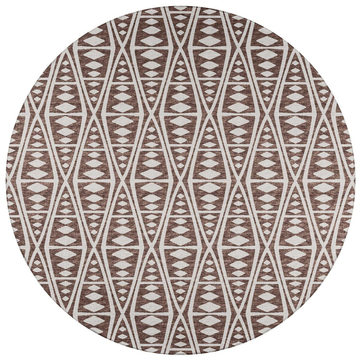 Sedona Sn6 Brown Southwestern Rug Round 8' X 8'