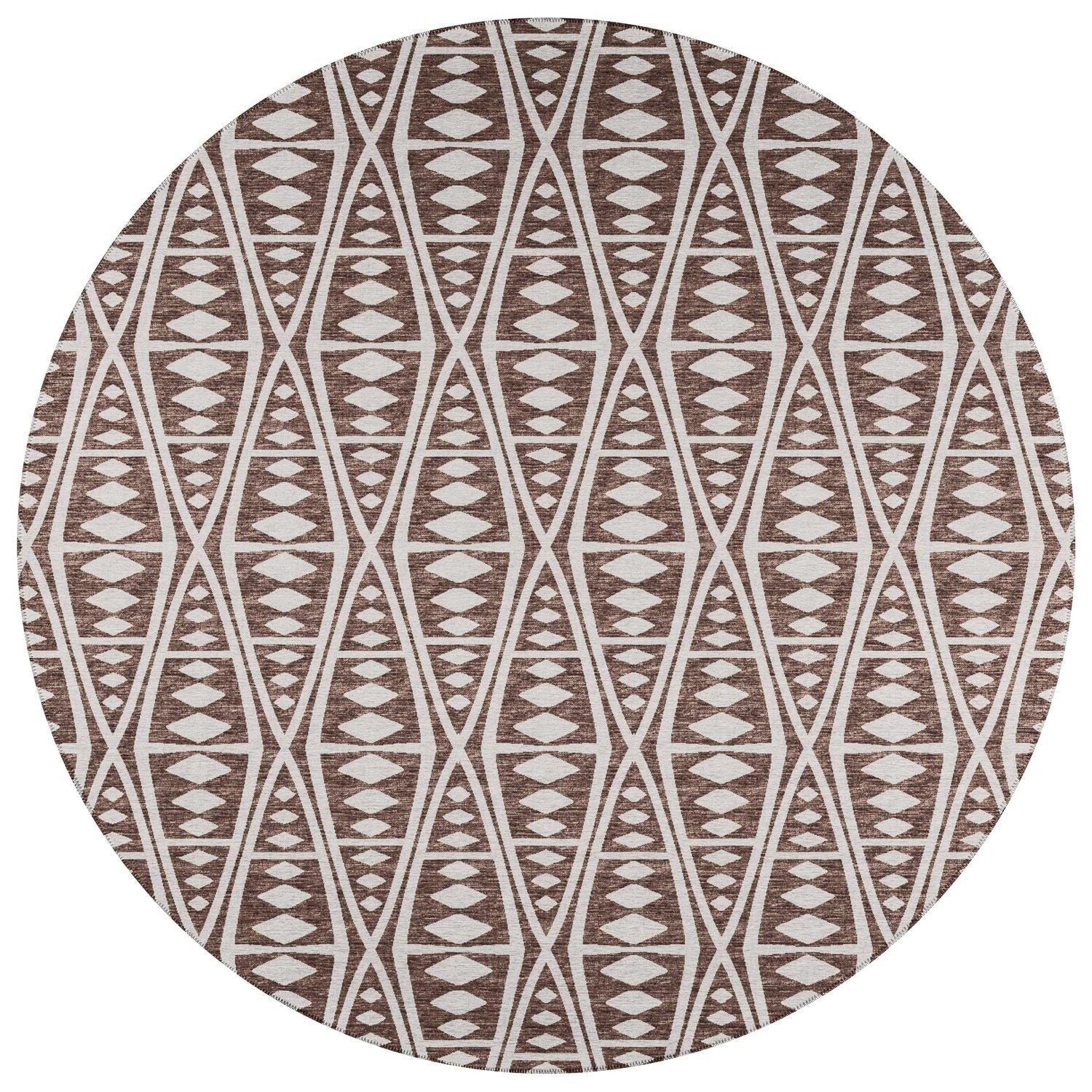 Sedona Sn6 Brown Southwestern Rug Round 10' X 10'