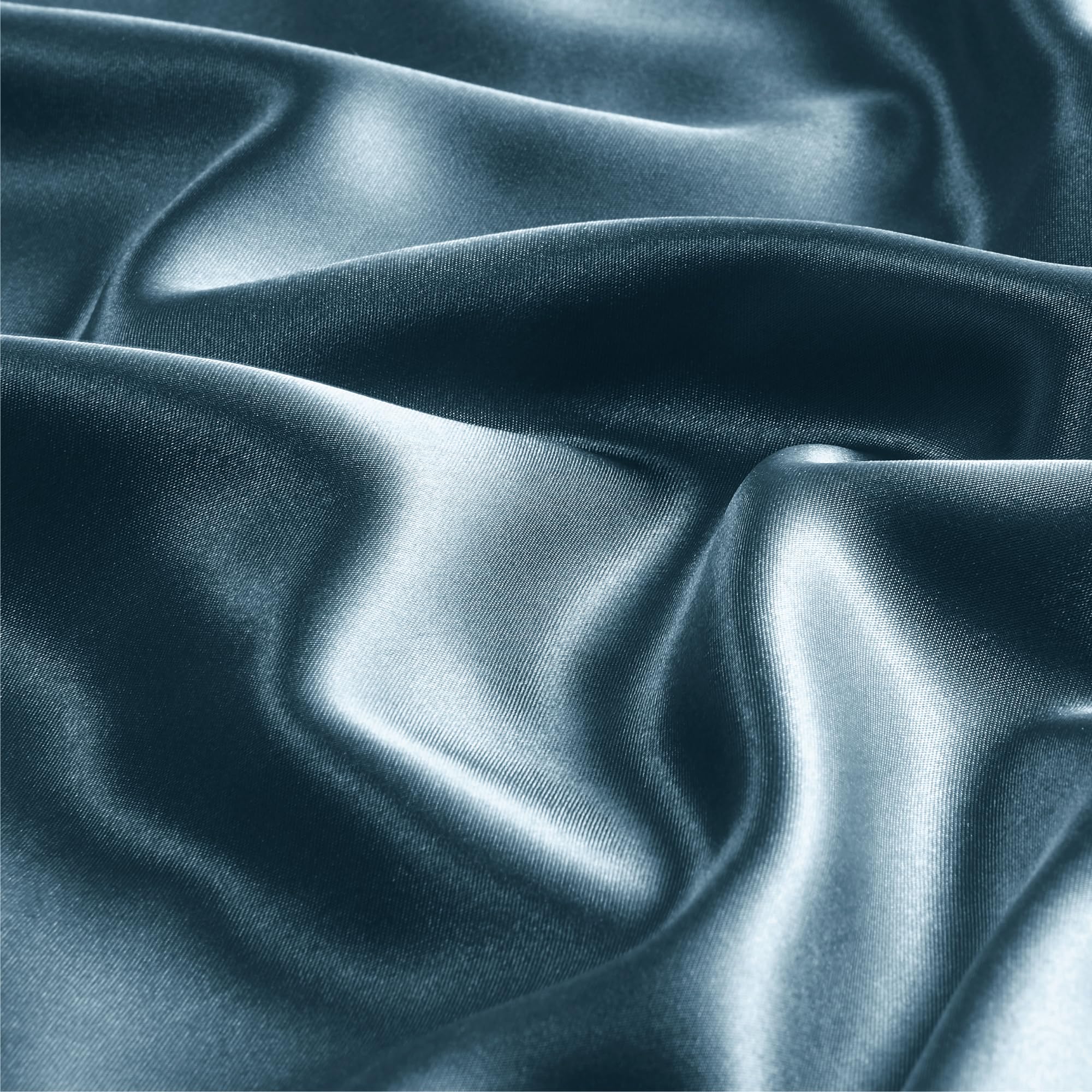 Bedelite Satin Pillowcase With Zipper 2 Pack, Bluesteel Pillow Cases Standard Size, Super Soft And Cooling Similar To Silk Pillo