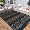 Montvoo Outdoor Rug Carpet Waterproof-Patio Rug Mat 5X8 Reversible Rv Camping Rug Picnic Mat Plastic Straw Outside Rug For Balco