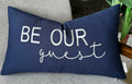 Eurasia Decor Be Our Guest Embroidered Lumbar Decorative Accent Pillow Cover - Entryway, Guestroom, Living Room - 12X20 Inches,