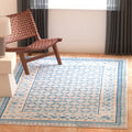 SAFAVIEH Brentwood Collection 4 x 6 Blue / Yellow BNT899M Traditional Oriental Distressed Non-Shedding Living Room Bedroom Acc