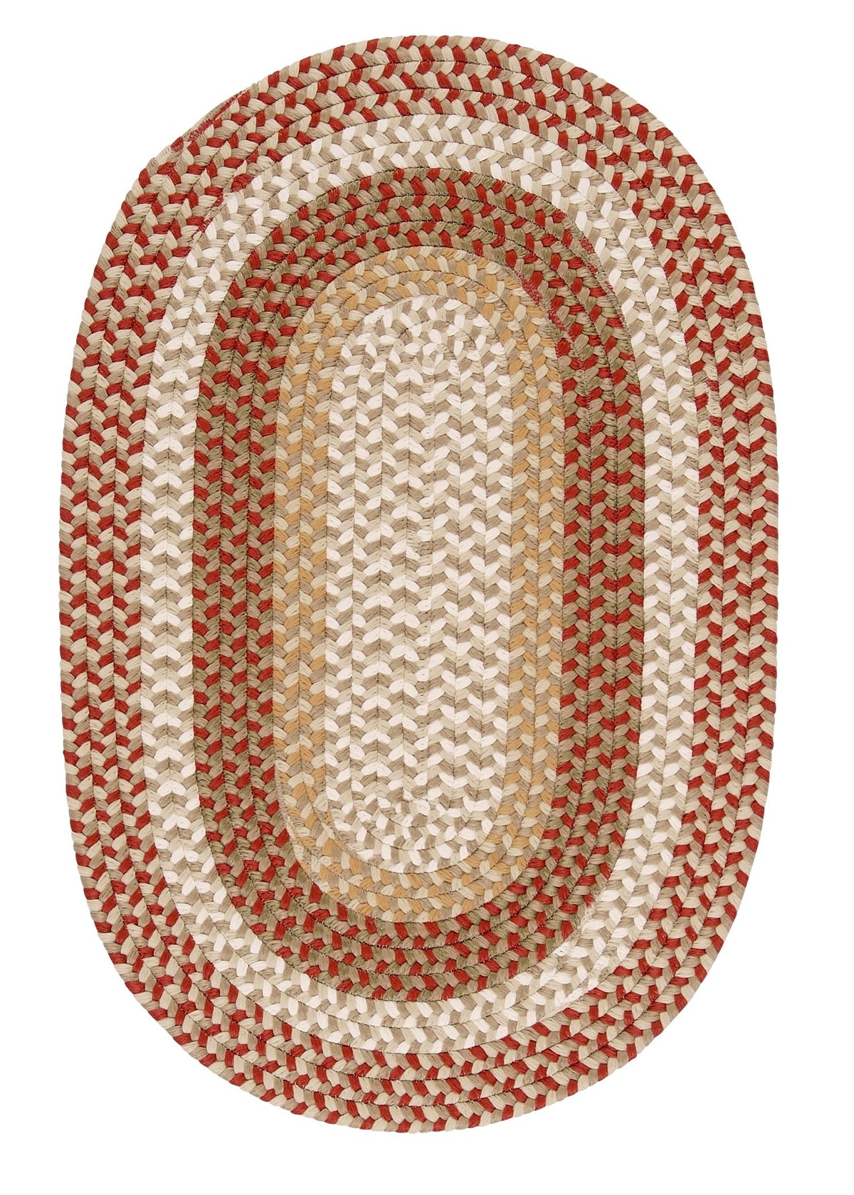 Burmingham Polypropylene Braided Rug, 2-Feet By 8-Feet, Red Barron