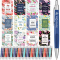 Yeaqee 72 Pcs Motivational Pens Notepads Gifts Set Inspirational Quote Ballpoint Pen Small Notebook Mini Journal Bulk Present Id