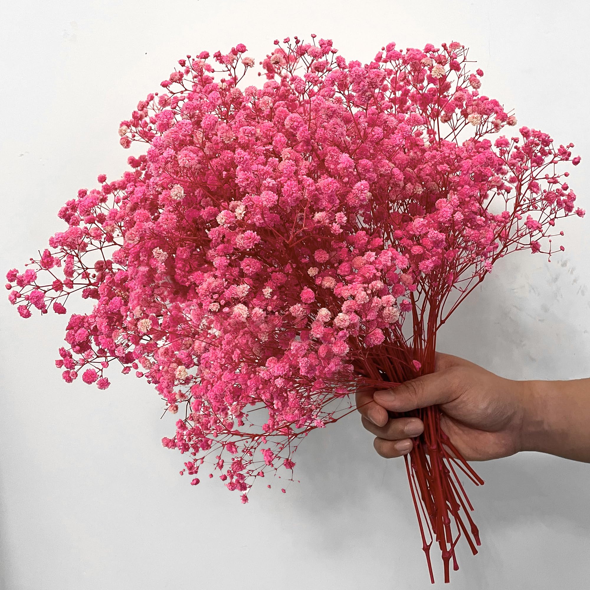 Dried-Babys-Breath-Flowers-Bouquet, 17.2In 2500+ Pink Flower, Natural Gypsophila Branches For Wedding, Valentine'S Day, Dry Flow
