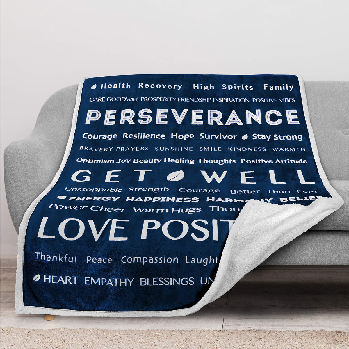 Pavilia Get Well Soon Gifts Women Men, Sympathy Blanket Inspirational Thoughtful Gift, Sherpa Fleece Healing Blanket Surgery Wel
