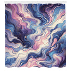 Ambesonne Purple Shower Curtain, Oil Paint Like Marble Print Warm Deep Tones Mystery Of The Universe, Cloth Fabric Bathroom Deco