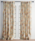 Maison D' Hermine 100% Cotton Curtain Feuillage Light Ecru Two Panel Curtains For Living Rooms Bedrooms Offices Tailored With A