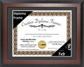 Creative Picture Frames 7x9 Mahogany Finish Diploma Frame with Black Matting Holds 7 by 9-inch Documents with Glass and installe