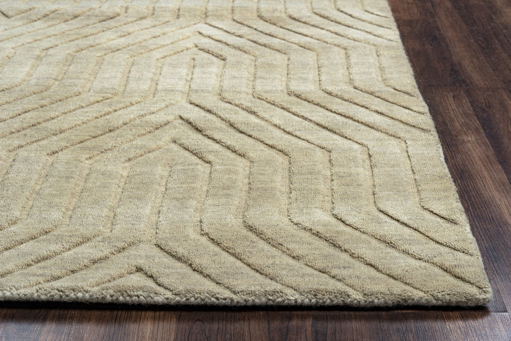Rizzy Home | Tc8580 | Technique Collection | Wool Area Rug | 2'6" X 8' | Tan Solid
