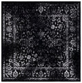 SAFAVIEH Adirondack Collection Area Rug - 4 Square, Black & Ivory, Oriental Distressed Design, Non-Shedding & Easy Care, Ideal 