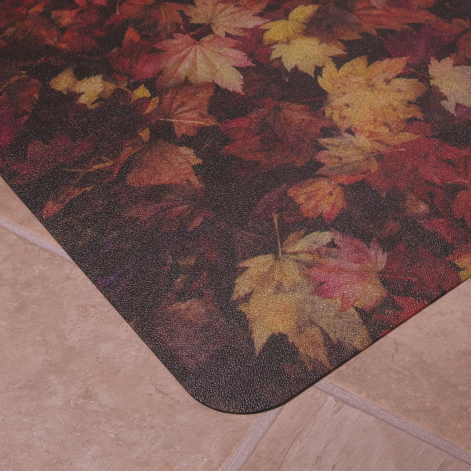 Floortex Colortex Photo Ultimat Rectangular General Purpose Mat in Autumn Leaves Design for Hard Floors & Low Pile Carpets (36" x 48"), Multicolor, FC229220ECAL