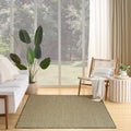 Nourison Courtyard Green 6 x 9 Area Rug - Easy Clean, Non Shedding, Bed Room, Living Room, Dining Room, Kitchen (6 x 9)