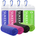 Sukeen [4 Pack] Cooling Towel (40x12),Ice Towel,Soft Breathable Cool Towel,Microfiber Towel for Yoga,Sport,Running,Gym,Workout,C