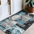 Rugshop Contemporary Abstract Circle Design Soft Area Rug 2'7'' x 4' Gray