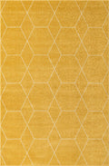 Unique Loom Trellis Frieze Collection Area Rug - Geometric (6 1 x 9 Rectangle Yellow/Ivory)