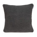 Homeroots 100% Cotton Parkland Collection Cabo Transitional Charcoal Pillow Cover With Poly Insert