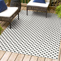 JONATHAN Y SBH101B-4 Rabat High-Low Pile Mini-Diamond Trellis Indoor Outdoor Area-Rug Bohemian Easy-Cleaning High Traffic Bedroo