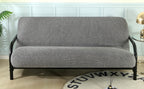 Octorose Full Size 3 Side Zipper Premium Upholstery Basketweave Thick Linen Grey/Black/Beige Mixed Futon Cover Slipcover Sofa Da