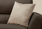 Monarch Specialties 9254, 18 X 18 Square, Insert Included, Decorative Throw, Accent, Sofa, Couch, Bedroom, Polyester, Hypoallergenic, Beige, Modern Pillow 18'X 18' Taupe Floral Velvet 1Pc