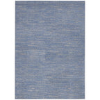 Nourison Essentials Indoor/Outdoor Blue/Grey 5' X 7' Area Rug, Easy Cleaning, Non Shedding, Bed Room, Living Room, Dining Room,