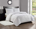 Faith, Hope, Love Home DCor Full/Queen Size Reversible Down Alternative Embossed Stripe Comforter (86 X 86)  White