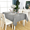 Kaipho Grey Rectangle Tablecloth Waterproof Stain Resistant Wrinkle Free Table Cloth 210Gsm Polyester Wipeable Table Cover For P