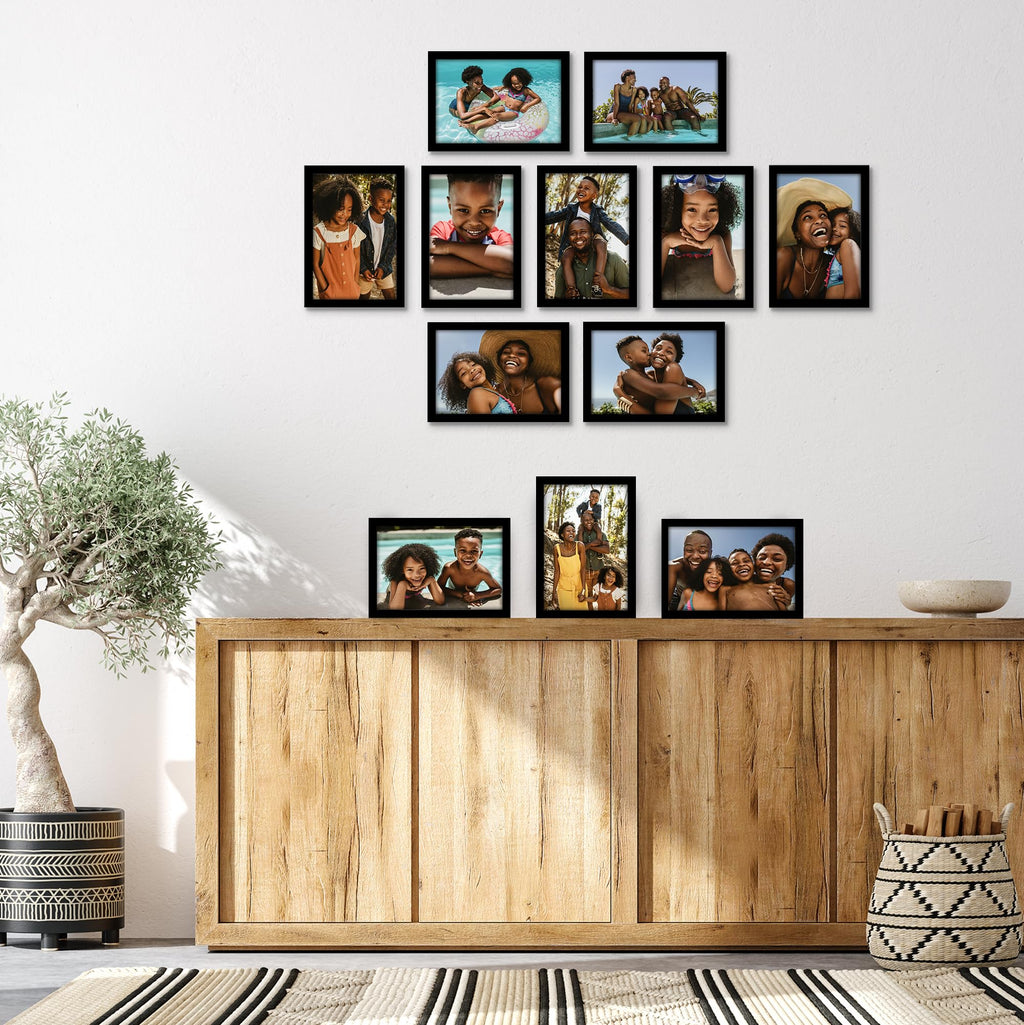Americanflat 8X12 Picture Frame With Polished Plexiglass - Set Of 12 - Signature Collection - Picture Frames With Engineered Woo
