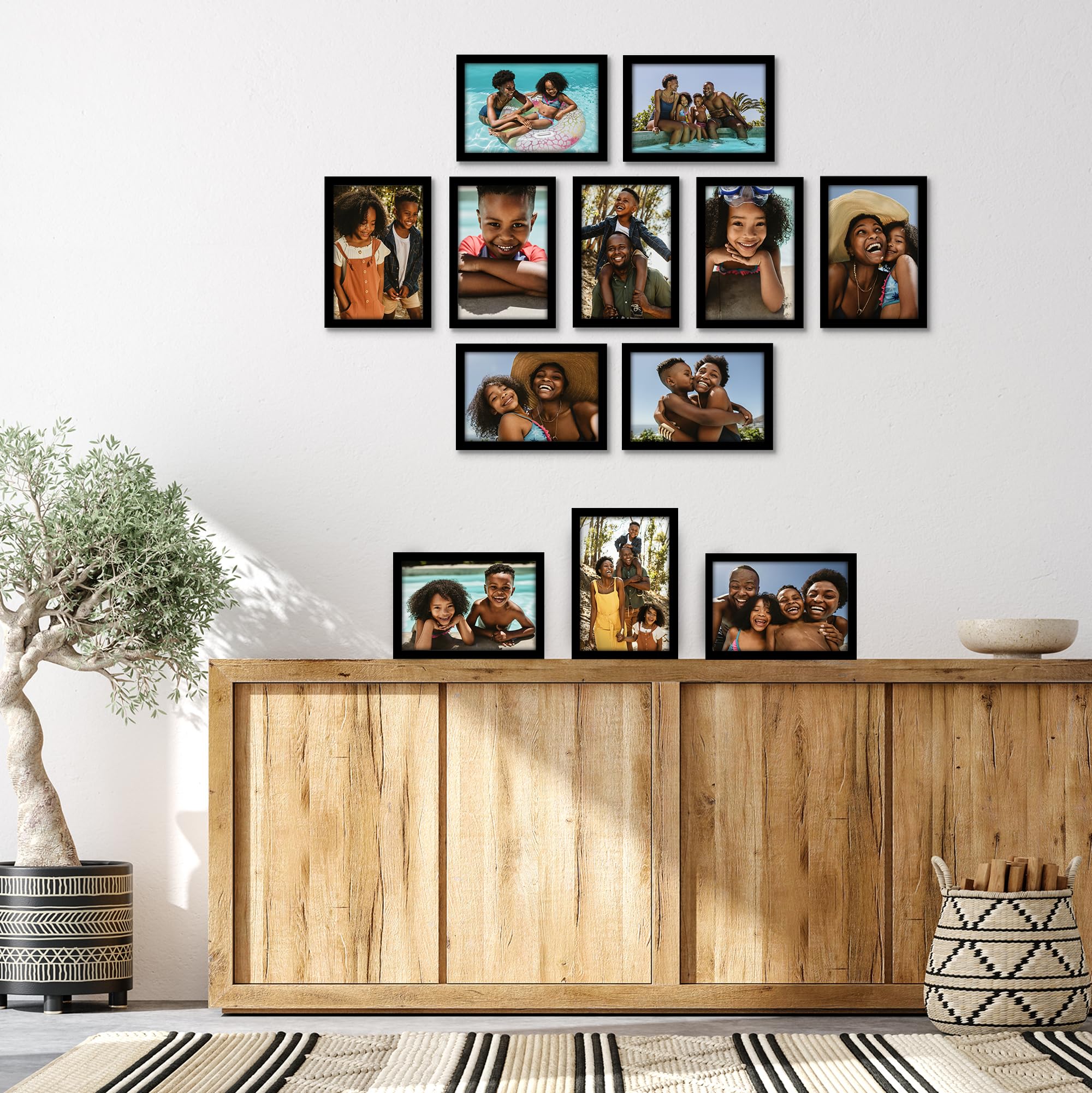 Americanflat 8X12 Picture Frame With Polished Plexiglass - Set Of 12 - Signature Collection - Picture Frames With Engineered Woo