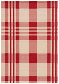 SAFAVIEH Courtyard Collection 53 x 77 Red/Bone CY6201 Plaid Indoor/ Outdoor Patio Backyard Mudroom Area Rug