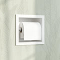 Qeke Toilet Paper Holder, SUS 304 Stainless Steel Recessed Toilet Paper Holder Built-in, in Wall Toilet Paper Wall Holder for Ba